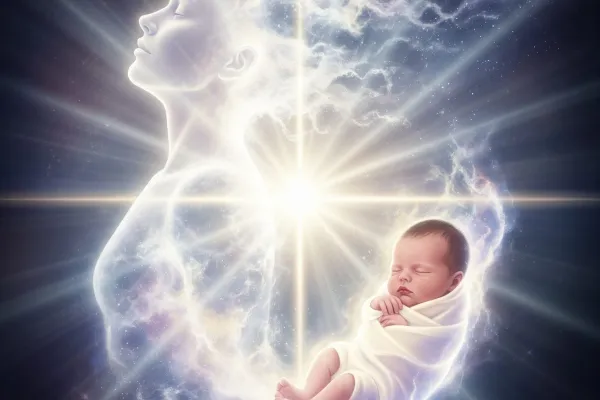 Abstract representation of renewal and rebirth through letting go