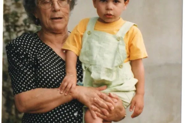Elderly woman in contemplation